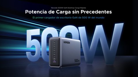 u g r e e n presenta el primer cargador de escritorio de 500 w con tecnología ga n del mundo