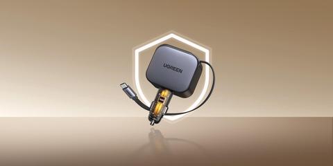 lanzamiento ugreen nexode con cables integrados retractiles coche