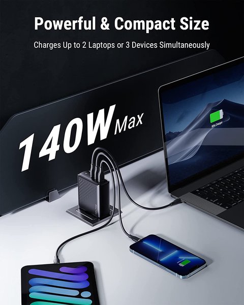 voltme revo 140w gan charger potencia