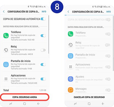 copia seguridad samsung