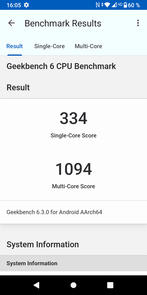crosscall core x5 geekbench