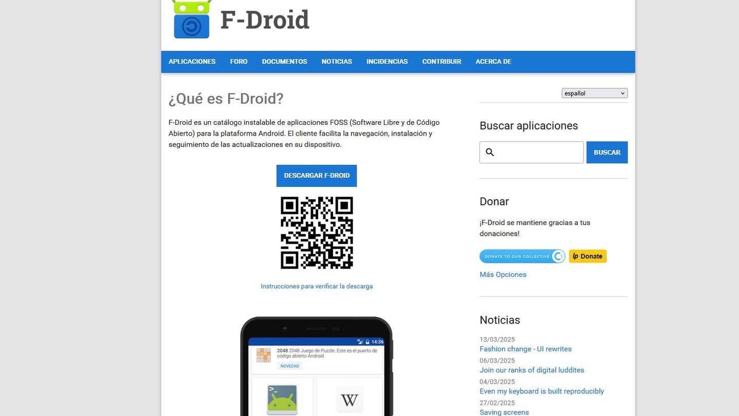 f droid gana subvencion de 400000 dolares