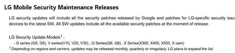 ciclo actualizaciones de seguridad lg android