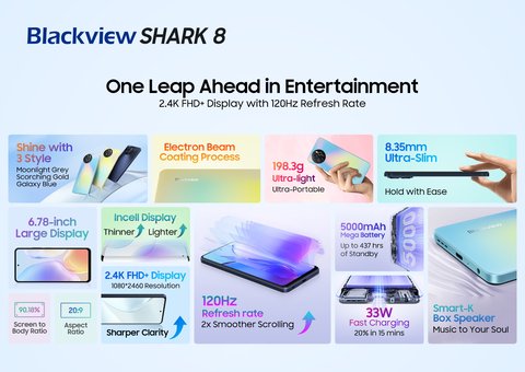 lanzamiento blackview shark 8 caracteristicas