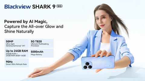 blackview lanza su shark 9 5 g un teléfono elegante para los jóvenes con cámaras mejoradas y mayor rendimiento