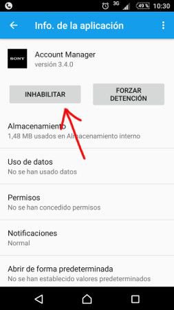 inhabilitar aplicacion bloatware android