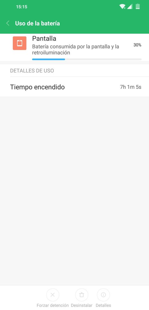 xioami pocophone f1 duracion bateria horas de pantalla