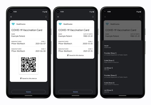 tarjetas digitales vacunas covid 19 compatibles nativamente android
