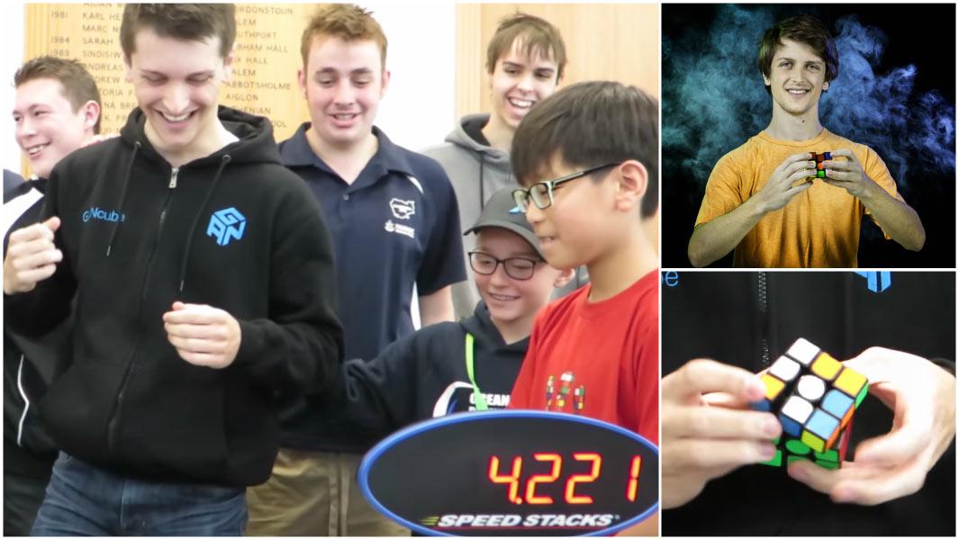 feliks zemdegs bate record cubo rubik 3x3 422 segundos