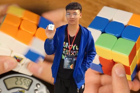 yusheng du bate record cubo rubik 3 47 segundos