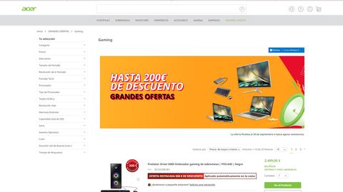 las mejores ofertas actuales de acer