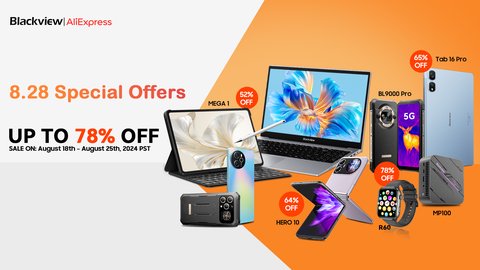 ¡ disfruta de hasta un 78% de descuento en el festival 8.28 de blackview en ali express!