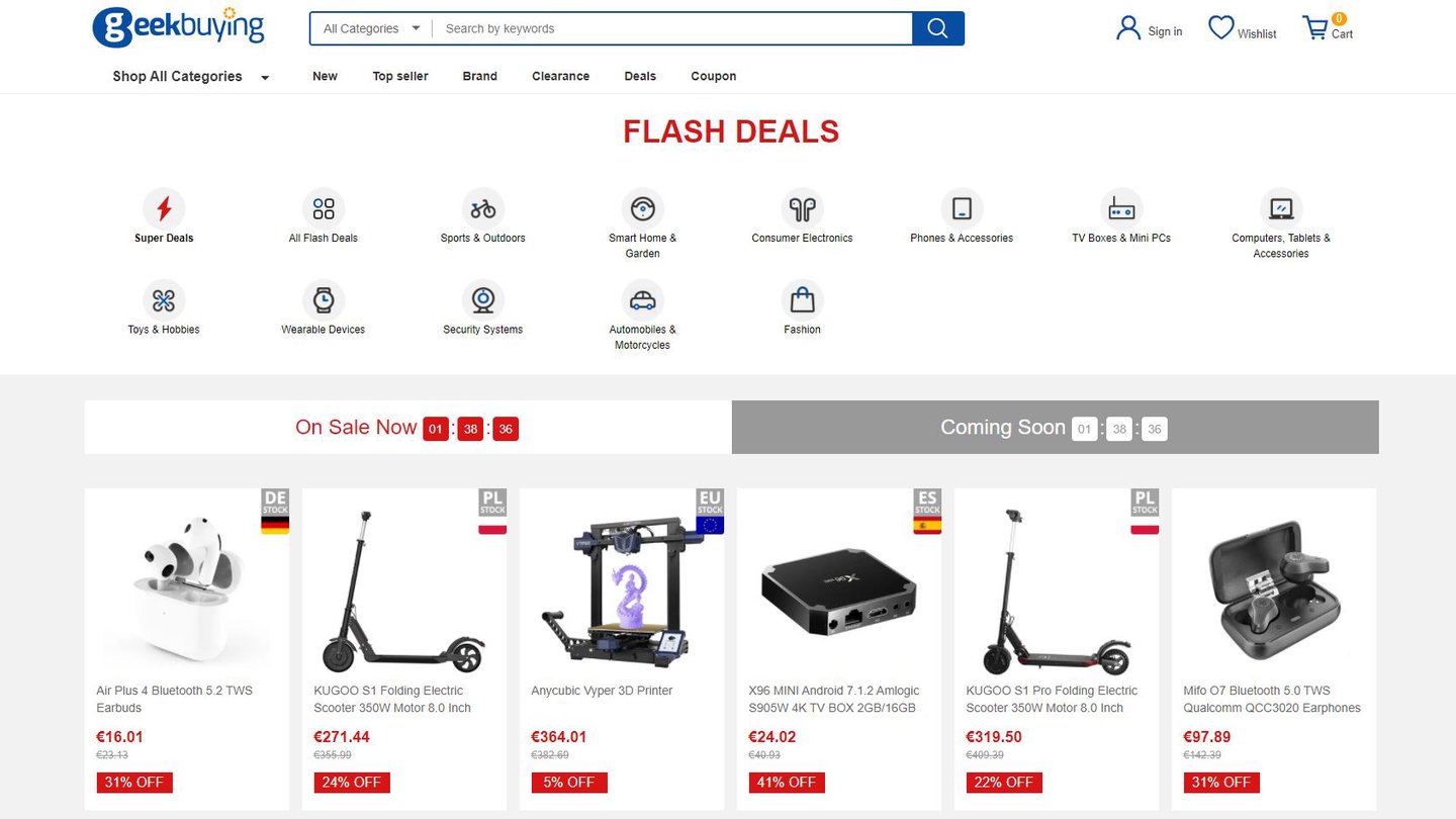 cupones descuento geekbuying