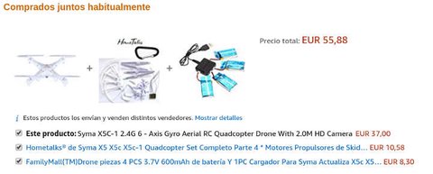 oferta syma x5c1 pack amazon