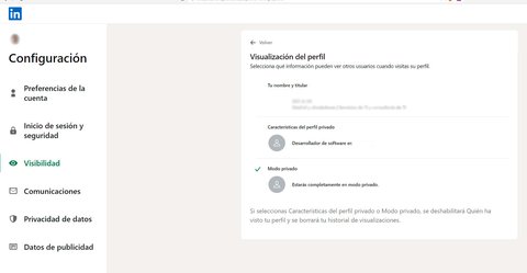 privacidad linkedin