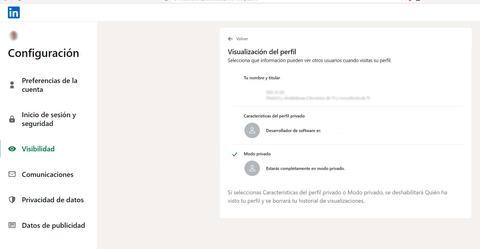 privacidad linkedin