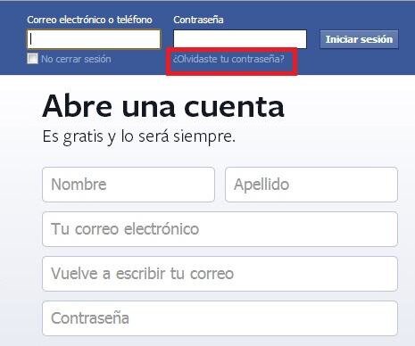 recuperar cuenta fb