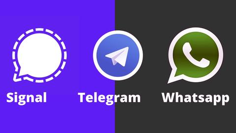 whats app vs telegram vs signal
