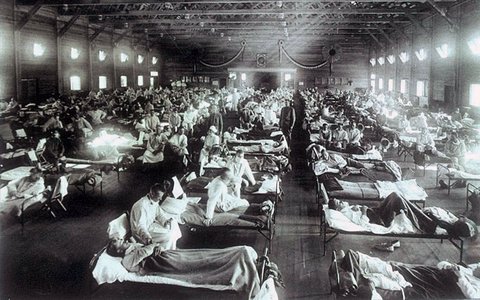 hospital durante gripe espanola