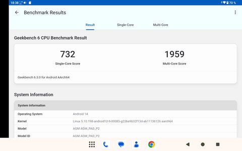 agm pad p2 geekbench