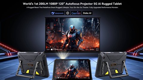 blackview lanzan una tablet con proyector incorporado, la active 12 pro
