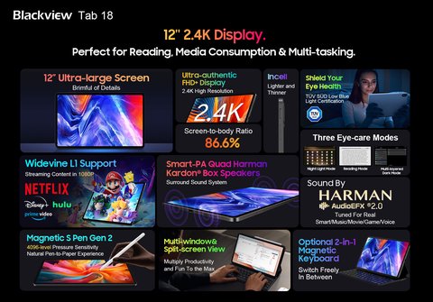 blackview tab 18 pantalla
