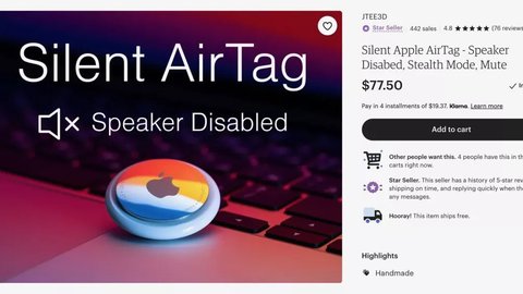 modders venden airtags silenciados en etsy y ebay