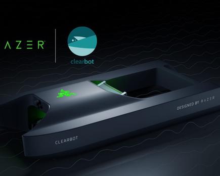 razer colabora con clear bot para mejorar el diseño de su robot que limpia los océanos de plástico