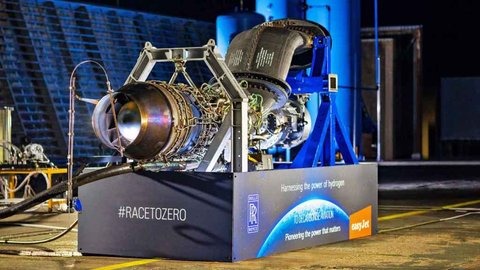 rolls royce demuestra un motor a reacción alimentado por hidrógeno