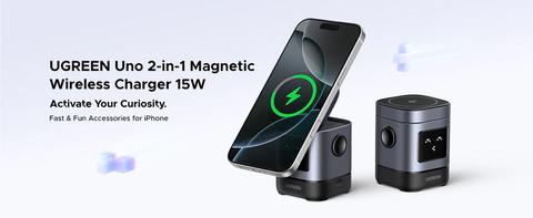 ugreen uno 2 in 1 magnetic wireless charger 15w