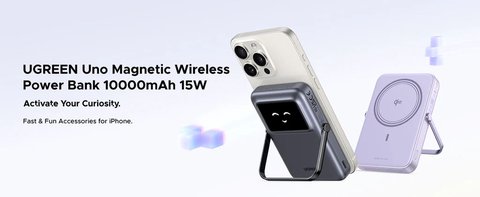 ugreen uno magnetic wireless power bank 10000mah 15w