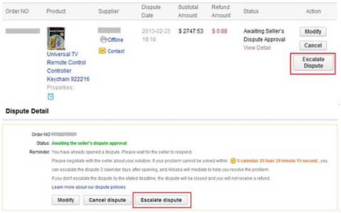 aliexpress escalar disputas