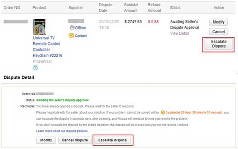aliexpress escalar disputas