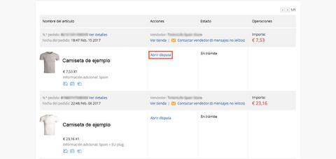 como devolver artículo aliexpress
