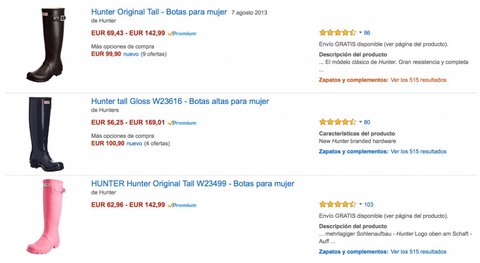 botas hunter amazon