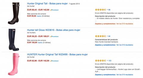 botas hunter amazon