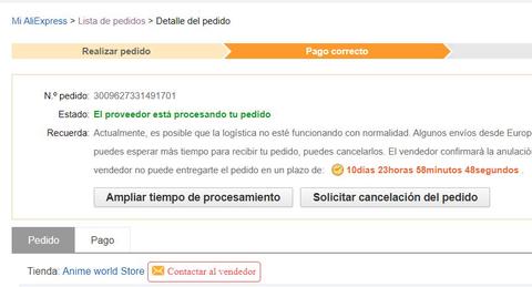 cancelar pedido web aliexpress