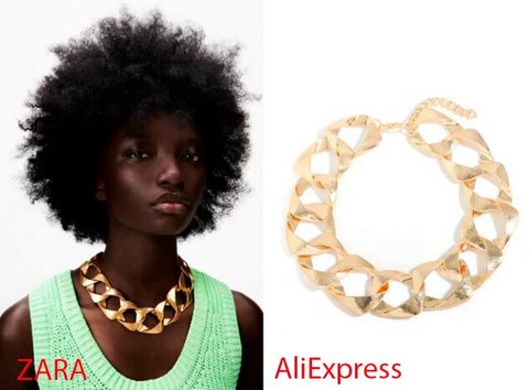 clones collares colgantes zara aliexpress