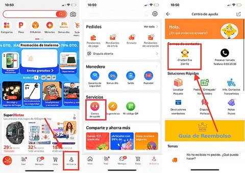 contactar operador aliexpress