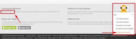 contacto aliexpress españa