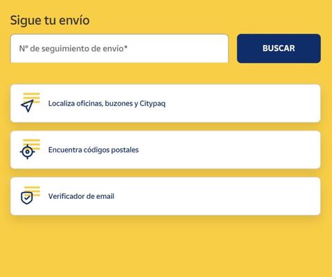 en que oficina correos esta pedido aliexpress