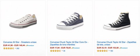 imitaciones de converse