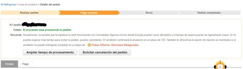 tiempo de procesado abusivo aliexpress 11 11