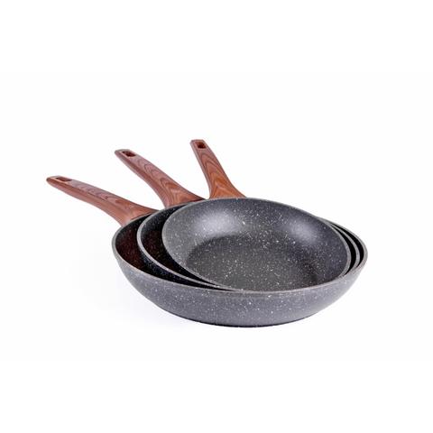 cloen sartenes de cocina aluminio m rmol juego de 3 sartenes sutton compatible con gas el