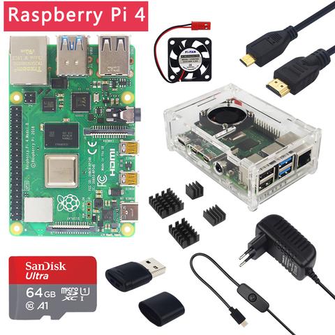 original raspberry pi 4 modelo b 1 2 4 gb ram carcasa ventilador disipador de calor adaptador