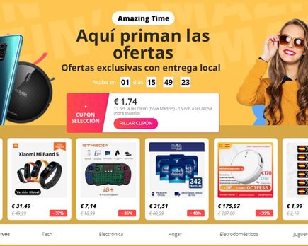 no te pierdas la respuesta al prime day de ali express " amazing time" cientos de ofertas y unidades limitadas hasta el día 15