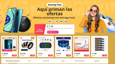 no te pierdas la respuesta al prime day de ali express " amazing time" cientos de ofertas y unidades limitadas hasta el día 15