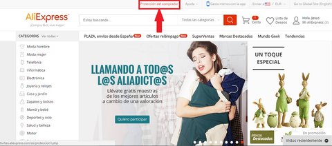 aliexpress proteccion del comprador