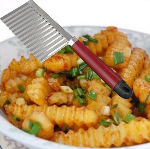 cocina cortador de patatas ondulado