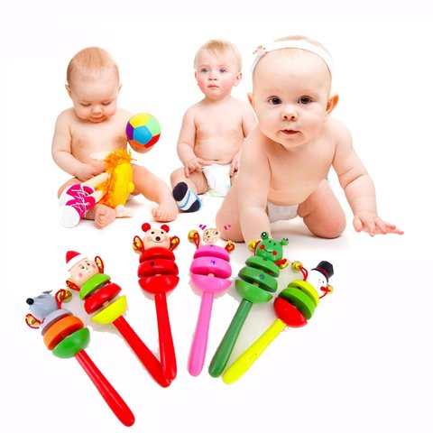 juguetes maracas de madera para bebes